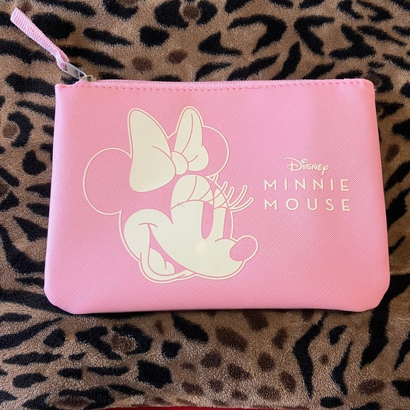 Disney Accessories - Stylish Pink Pouch with Zipper Disney Minnie Mouse 50th anniversary